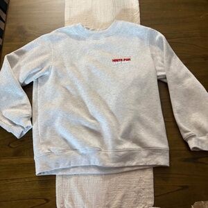 Size small White Fox Self Love Club Crewneck